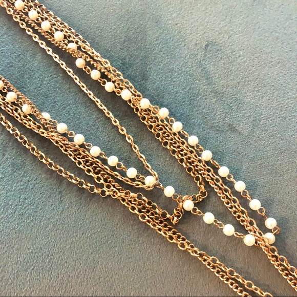 Long Chain with Pearl Fashion Necklace - Picture 3 of 5